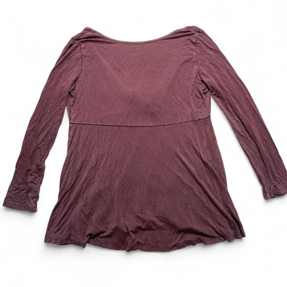 American Eagle Soft Sexy Tie Front Babydoll Top Womens VS Mauve Plum Purple - Picture 4 of 7